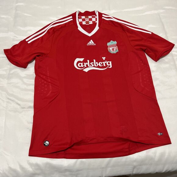 LIVERPOOL FC 2008-10 HOME SHIRT ADIDAS 313214 JERSEY SOCCER SIZE XXL - Picture 1 of 13